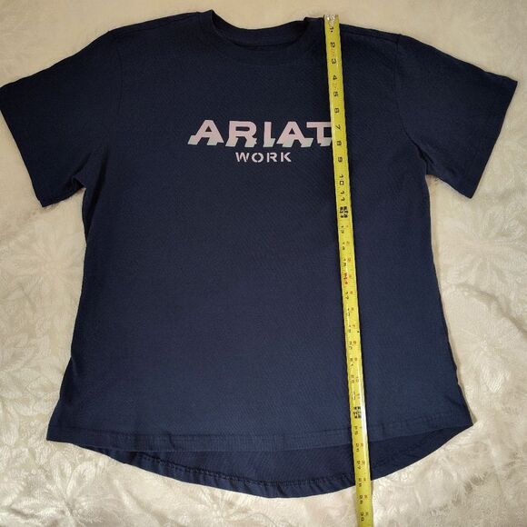 Rebar Strong Block Logo SS Ariat T-shirt Navy Blue sz XL - Picture 7 of 7